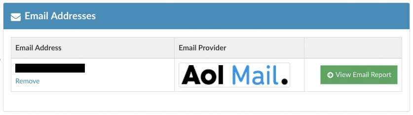 Instant Checkmate contact information section